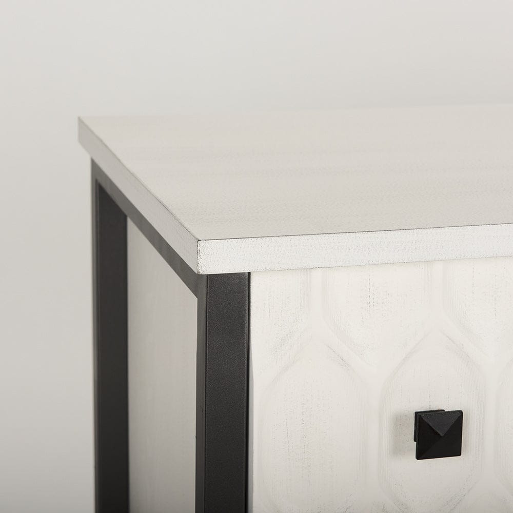 Mercana - Savannah White Fir Veneer w/ Gray Metal 6-Drawer Sideboard - 69974_CLOSEOUT view 2