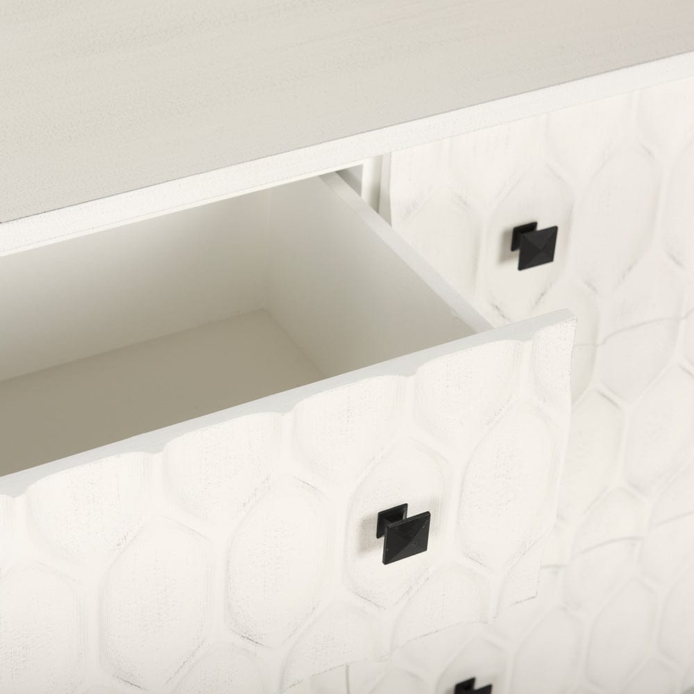 Mercana - Savannah White Fir Veneer w/ Gray Metal 6-Drawer Sideboard - 69974_CLOSEOUT view 3
