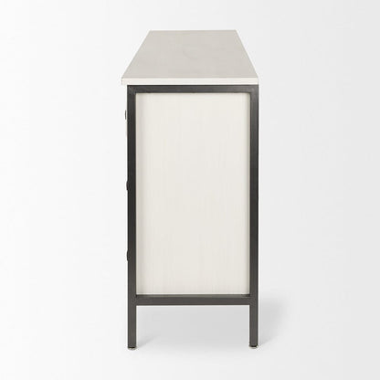 Mercana - Savannah White Fir Veneer w/ Gray Metal 6-Drawer Sideboard - 69974_CLOSEOUT view 7