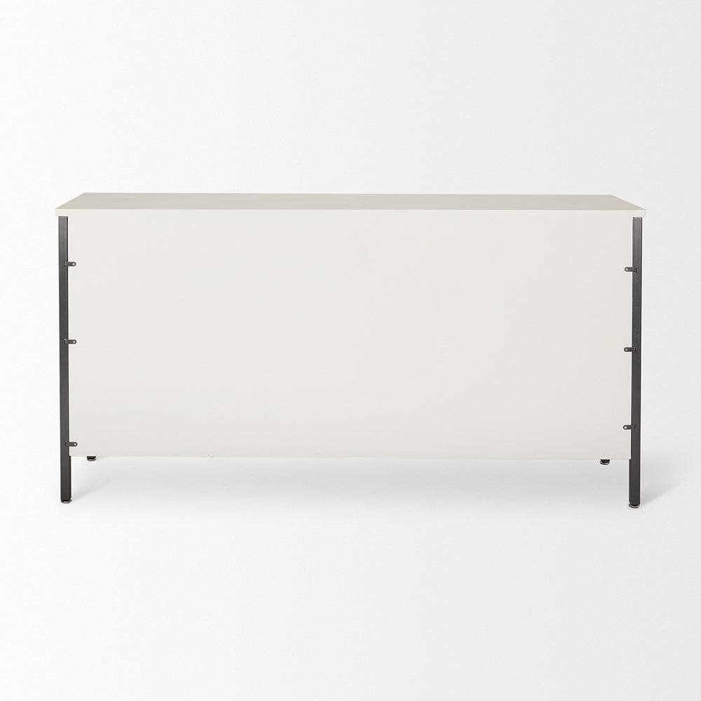 Mercana - Savannah White Fir Veneer w/ Gray Metal 6-Drawer Sideboard - 69974_CLOSEOUT view 8