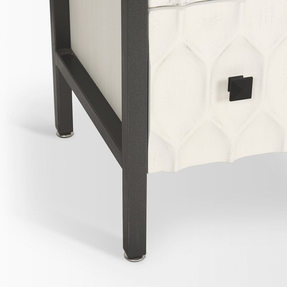 Mercana - Savannah White Fir Veneer w/ Gray Metal 6-Drawer Sideboard - 69974_CLOSEOUT view 11