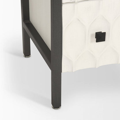 Mercana - Savannah White Fir Veneer w/ Gray Metal 6-Drawer Sideboard - 69974_CLOSEOUT view 11