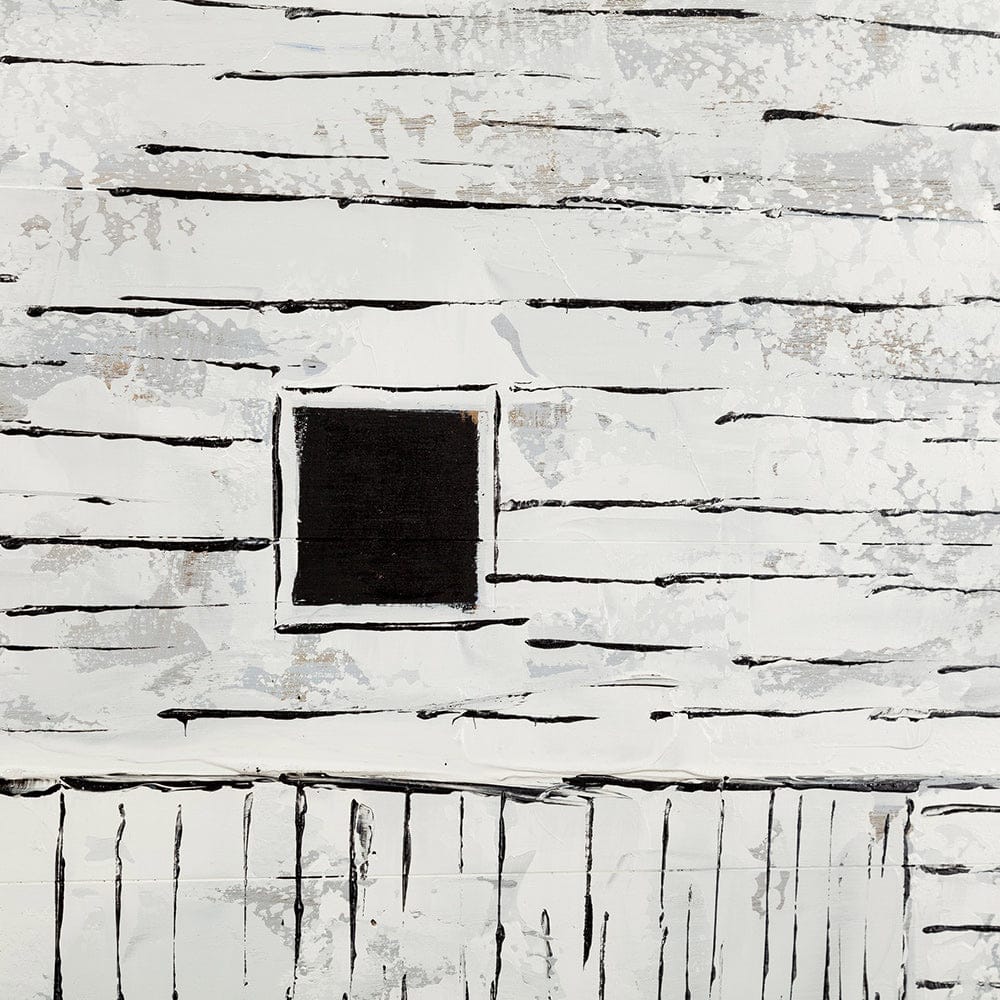Mercana - Sawmill Creek 42x62 Farmhouse White Barn Original Hand Painted on Wood Oil Painting - 40761 view 4