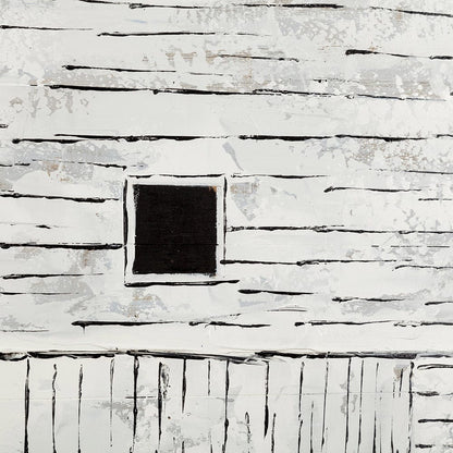 Mercana - Sawmill Creek 42x62 Farmhouse White Barn Original Hand Painted on Wood Oil Painting - 40761 view 4