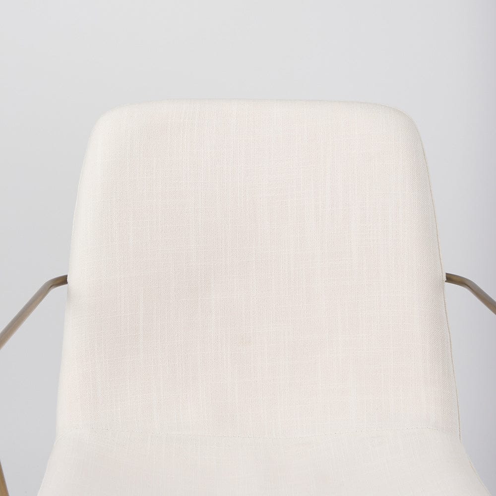 Mercana - Sawyer Cream Fabric Wrap Gold Metal Frame Dining Chair - 69846_CLOSEOUT view 7