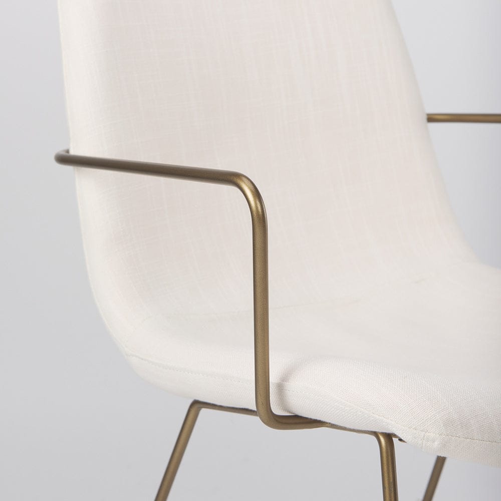 Mercana - Sawyer Cream Fabric Wrap Gold Metal Frame Dining Chair - 69846_CLOSEOUT view 8