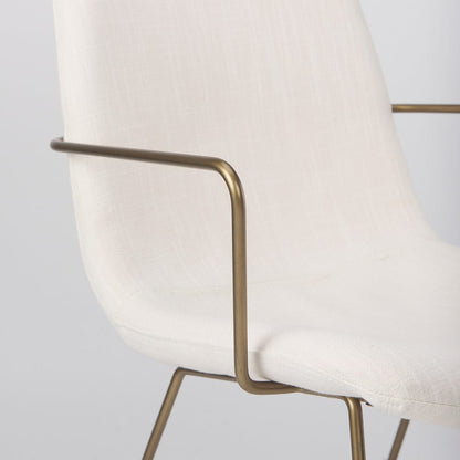 Mercana - Sawyer Cream Fabric Wrap Gold Metal Frame Dining Chair - 69846_CLOSEOUT view 8