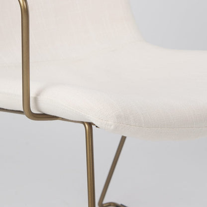 Mercana - Sawyer Cream Fabric Wrap Gold Metal Frame Dining Chair - 69846_CLOSEOUT view 10