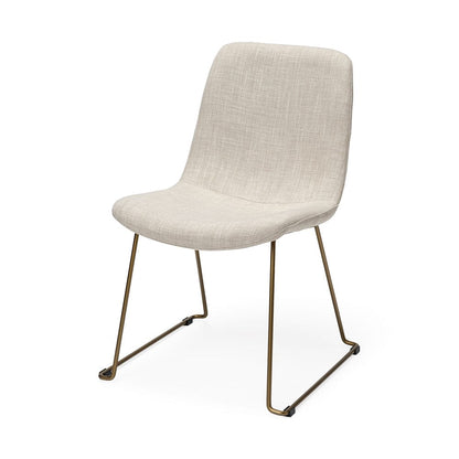 Mercana - Sawyer I Beige Fabric Seat Gold Metal Frame Dining Chair (Set of 2) - 68316_CLOSEOUT view 1