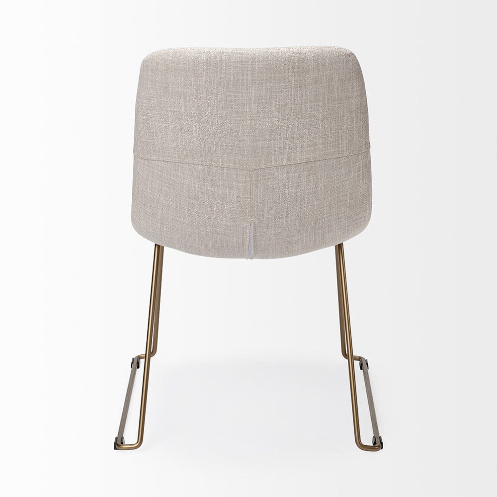 Mercana - Sawyer I Beige Fabric Seat Gold Metal Frame Dining Chair (Set of 2) - 68316_CLOSEOUT view 2