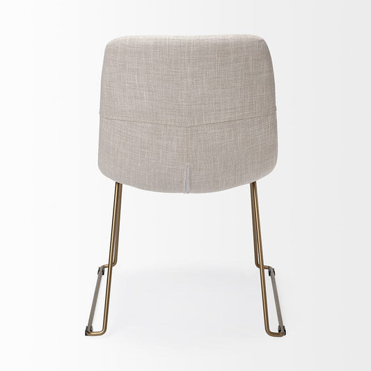 Mercana - Sawyer I Beige Fabric Seat Gold Metal Frame Dining Chair (Set of 2) - 68316_CLOSEOUT view 2