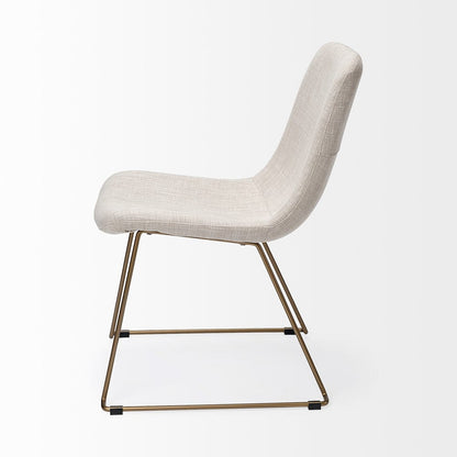 Mercana - Sawyer I Beige Fabric Seat Gold Metal Frame Dining Chair (Set of 2) - 68316_CLOSEOUT view 3