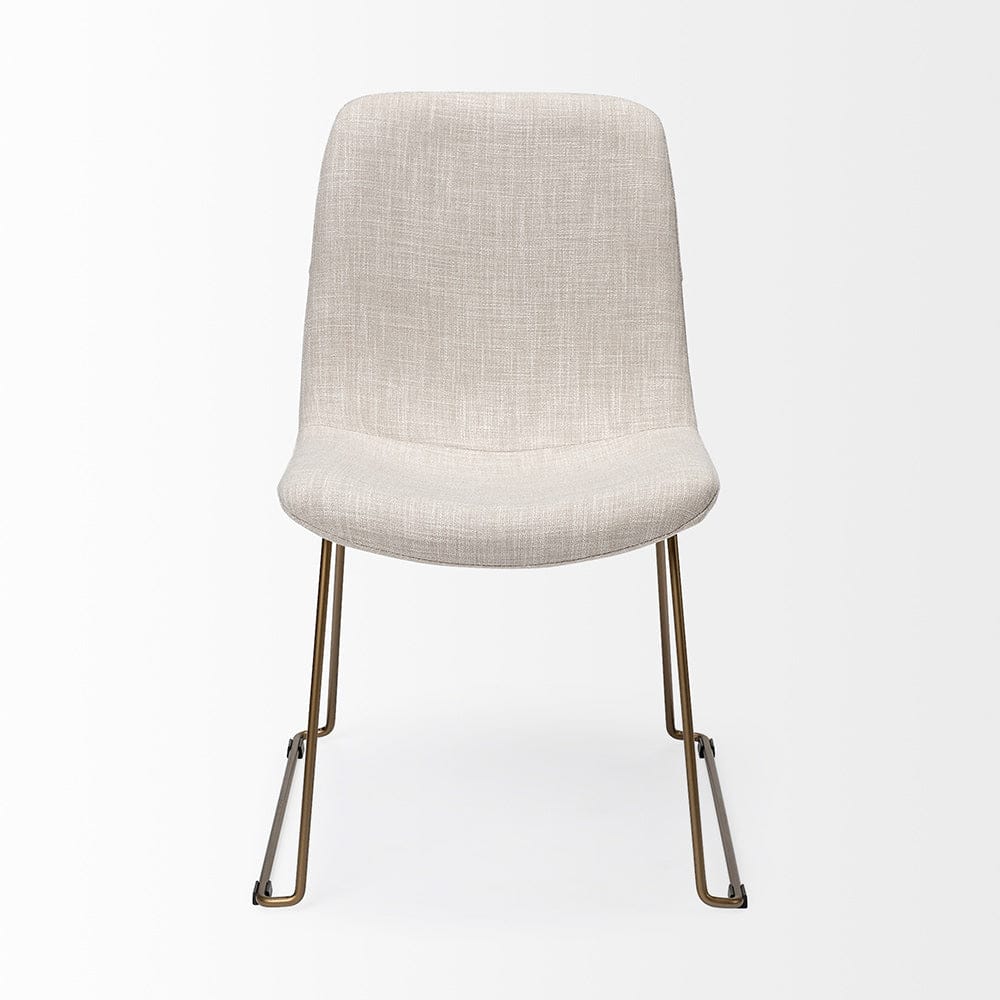 Mercana - Sawyer I Beige Fabric Seat Gold Metal Frame Dining Chair (Set of 2) - 68316_CLOSEOUT view 4