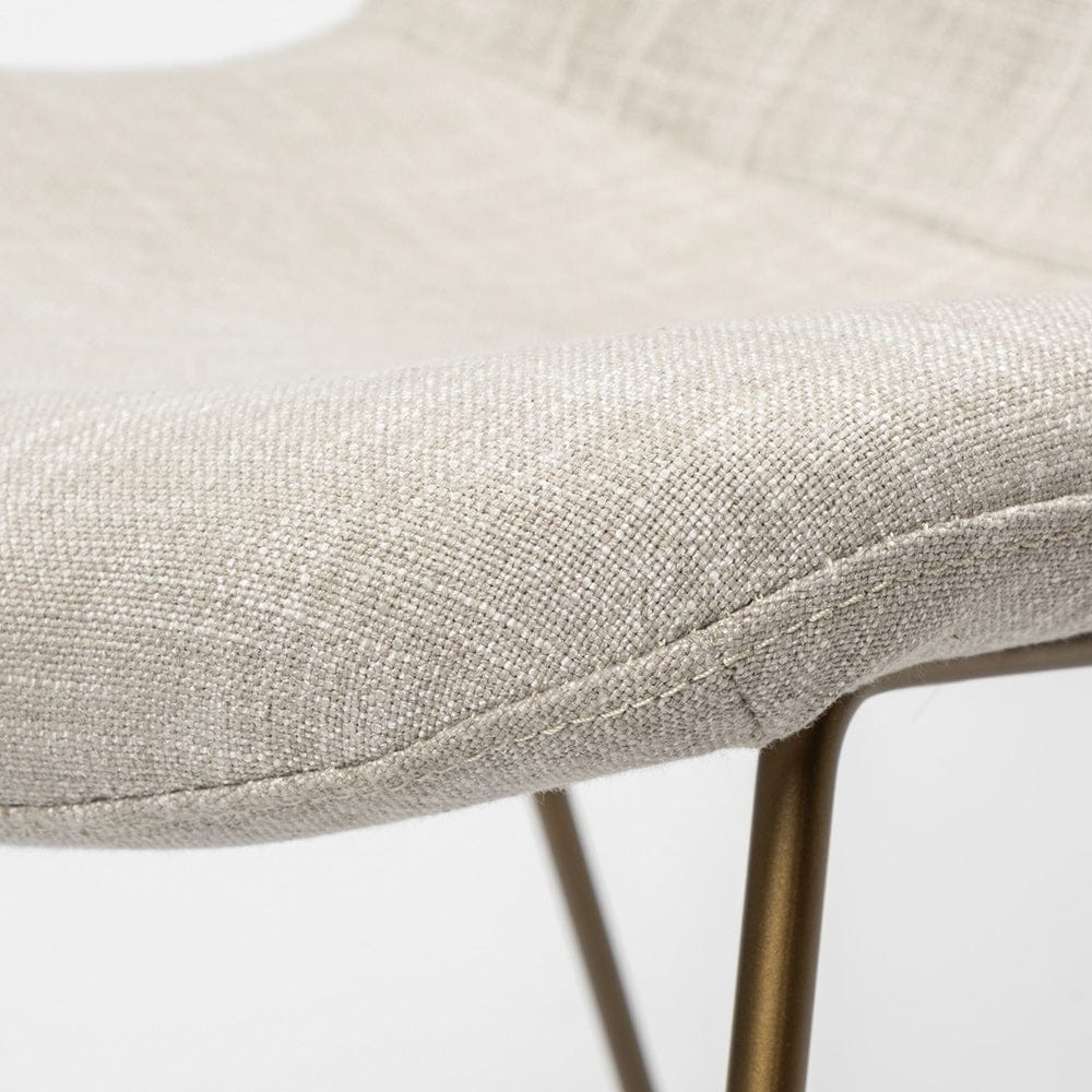 Mercana - Sawyer I Beige Fabric Seat Gold Metal Frame Dining Chair (Set of 2) - 68316_CLOSEOUT view 5