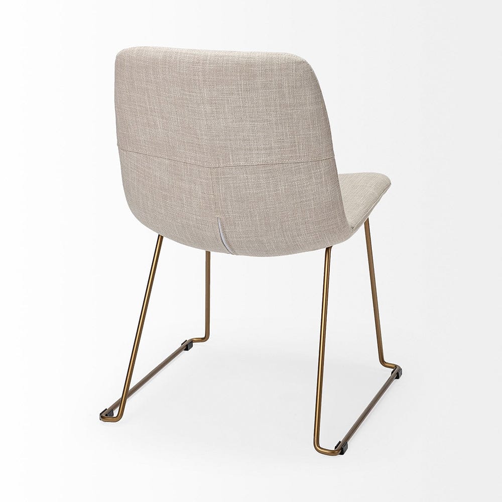 Mercana - Sawyer I Beige Fabric Seat Gold Metal Frame Dining Chair (Set of 2) - 68316_CLOSEOUT view 6