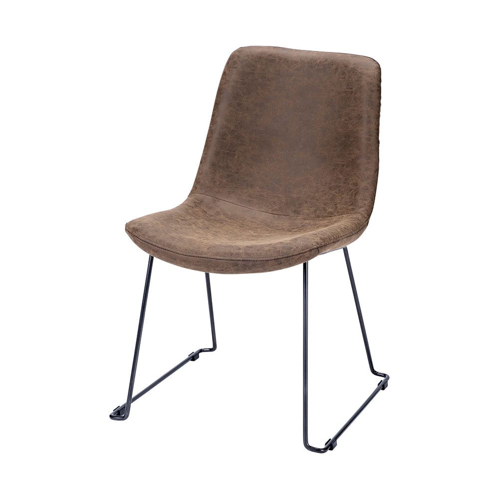 Mercana - Sawyer I Brown Faux-Leather Seat BlackIron Frame Dining Chair (Set of 2) - 68314_CLOSEOUT view 1