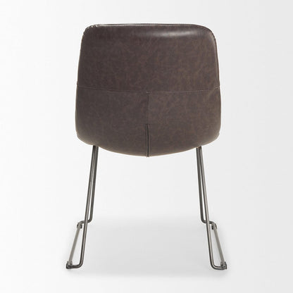 Mercana - Sawyer I Dark Brown Faux-Leather Seat Black Iron Frame Dining Chair (Set of 2) - 68312 view 2
