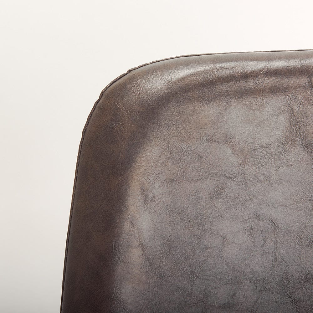 Mercana - Sawyer I Dark Brown Faux-Leather Seat Black Iron Frame Dining Chair (Set of 2) - 68312 view 7