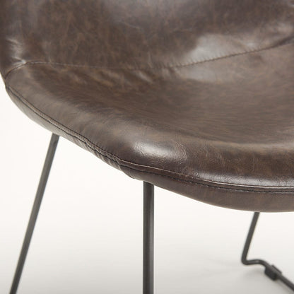 Mercana - Sawyer I Dark Brown Faux-Leather Seat Black Iron Frame Dining Chair (Set of 2) - 68312 view 9