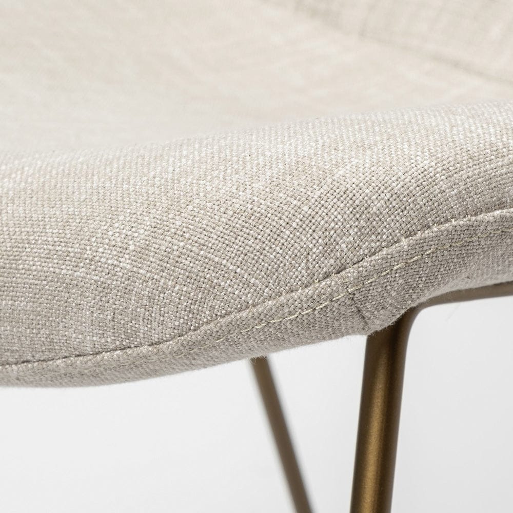 Mercana - Sawyer II Beige Fabric Wrap Gold Metal Frame Dining Chair - 68315_CLOSEOUT view 2