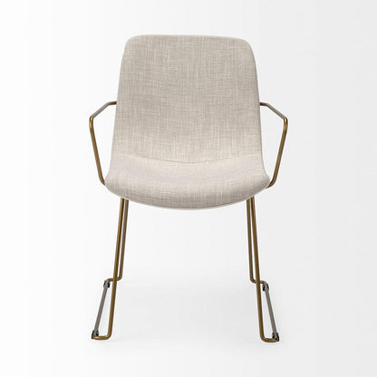 Mercana - Sawyer II Beige Fabric Wrap Gold Metal Frame Dining Chair - 68315_CLOSEOUT view 6