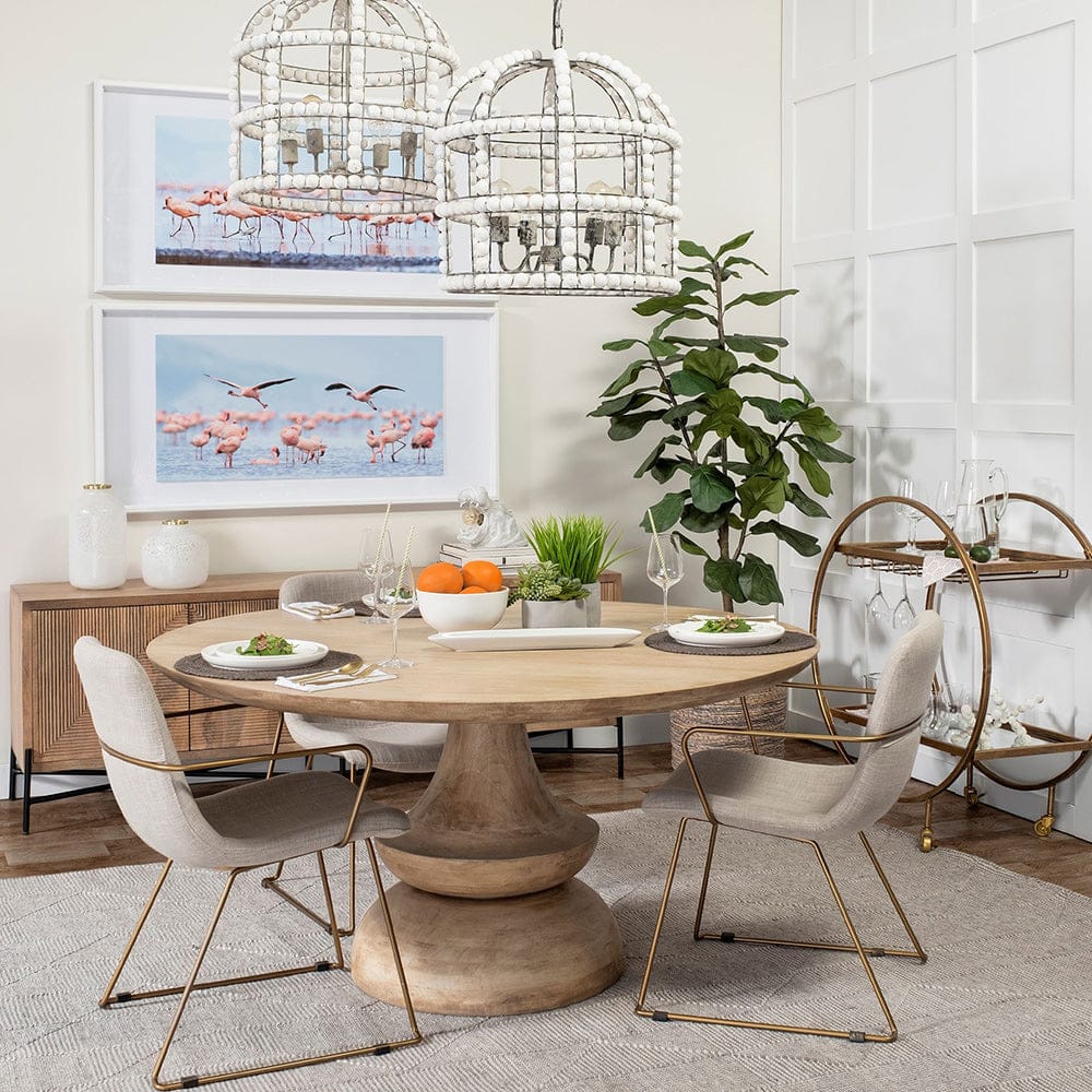 Mercana - Sawyer II Beige Fabric Wrap Gold Metal Frame Dining Chair - 68315_CLOSEOUT view 7