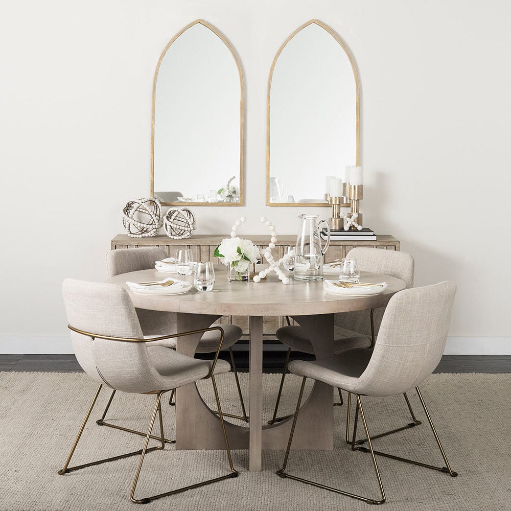 Mercana - Sawyer II Beige Fabric Wrap Gold Metal Frame Dining Chair - 68315_CLOSEOUT view 8