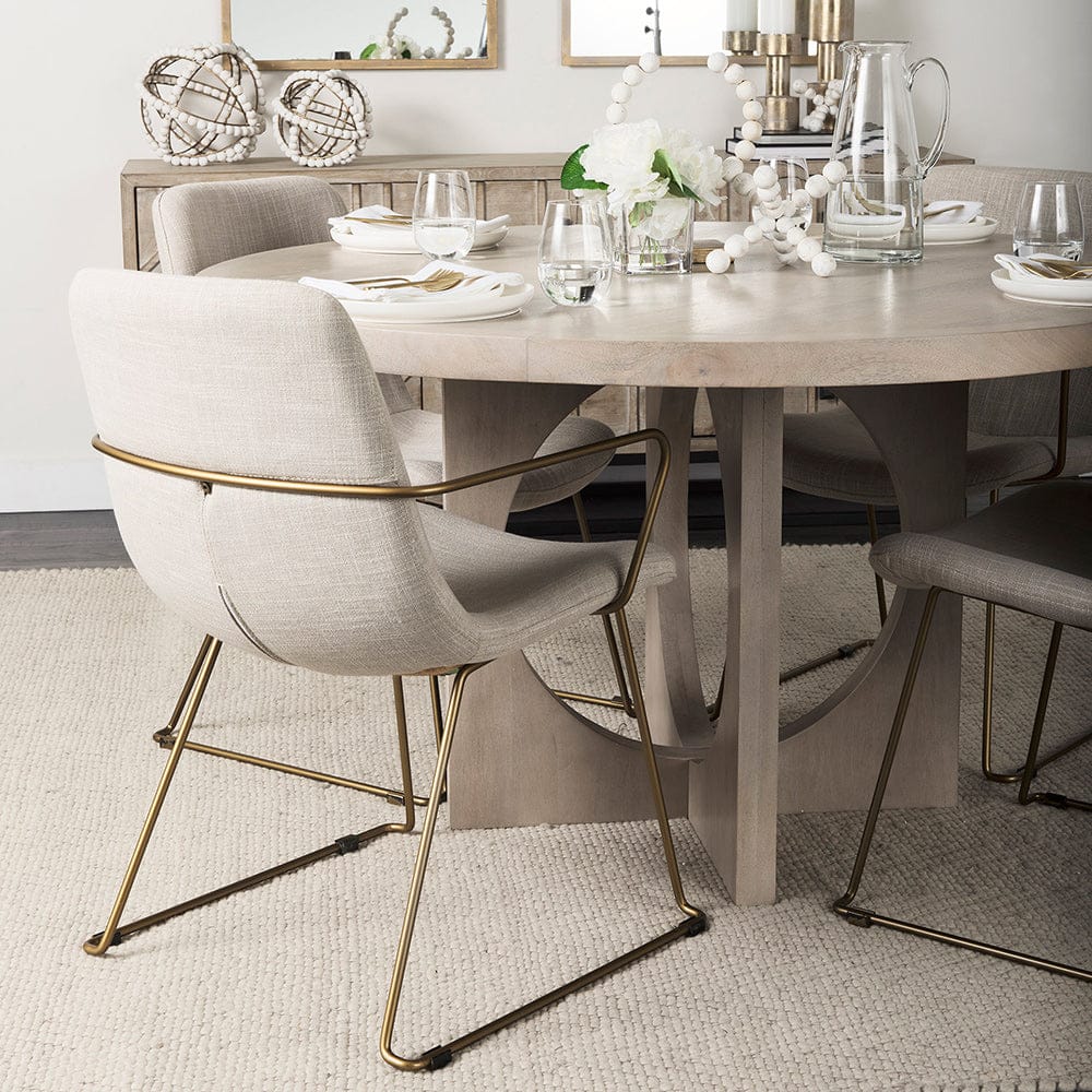 Mercana - Sawyer II Beige Fabric Wrap Gold Metal Frame Dining Chair - 68315_CLOSEOUT view 9