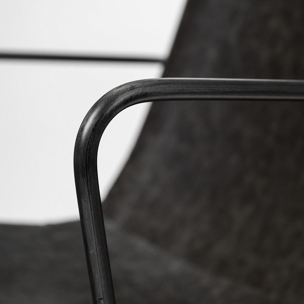 Mercana - Sawyer II Black Faux-Leather Seat Black Iron Frame Dining Chair - 68311_CLOSEOUT view 6