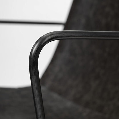 Mercana - Sawyer II Black Faux-Leather Seat Black Iron Frame Dining Chair - 68311_CLOSEOUT view 6