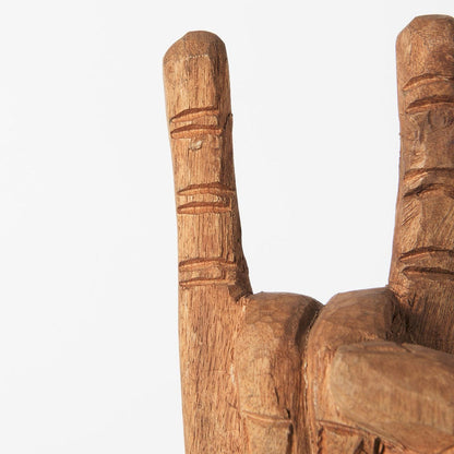 Mercana - Saxum 4L x 4W Natural Wooden Carved Hang Loose Hand - 57948 view 7