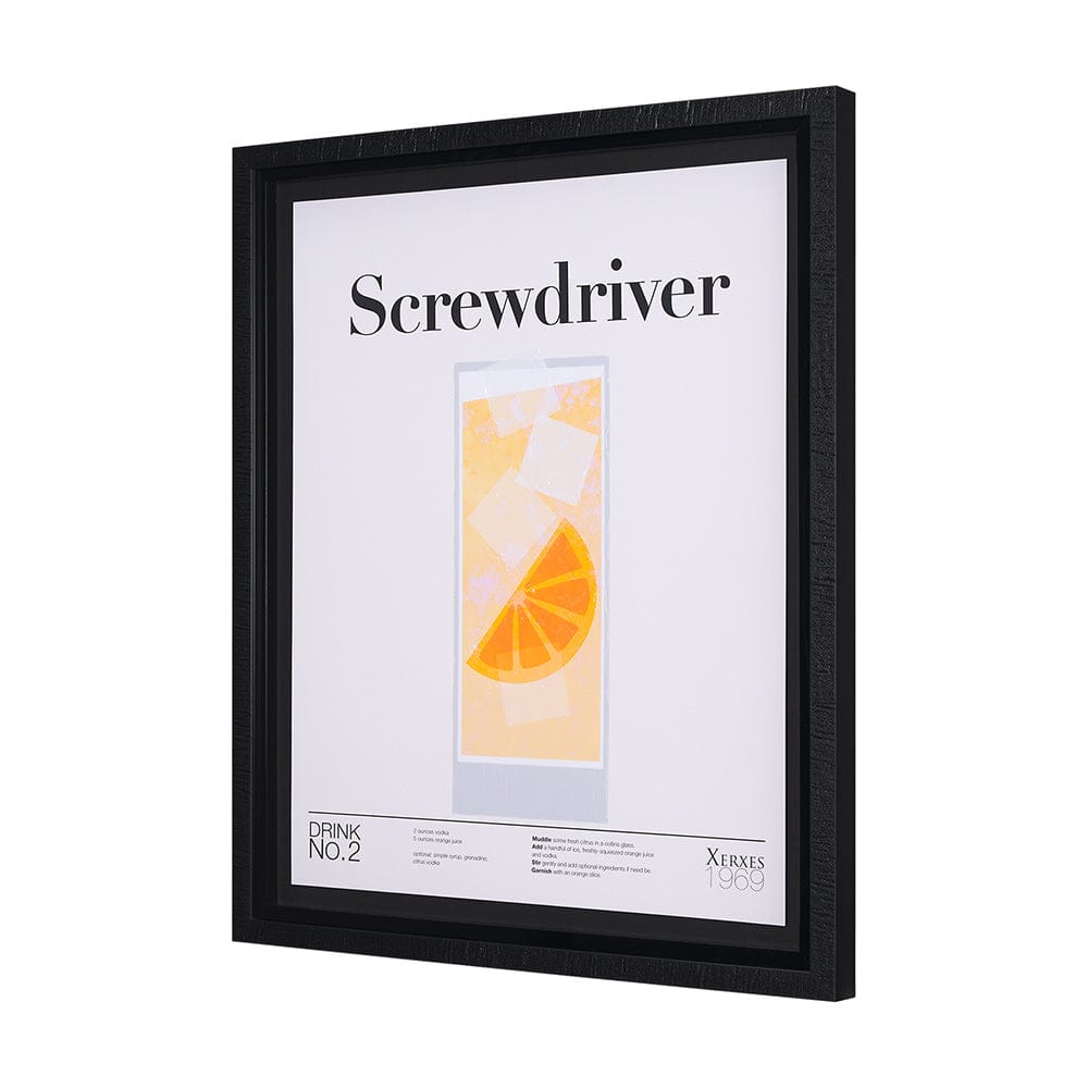 Mercana - Screwdriver by Mercana Studio a Hand Embellished Textured Framed Art Print Matted under Glass - 15387 view 2