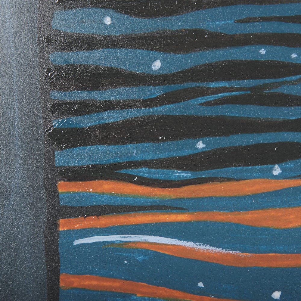 Mercana - Sea bay at night I by Mercana Studio a Hand Embellished Textured Framed Art Print - 14269 view 7