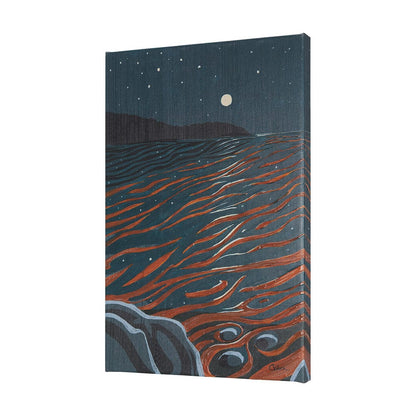 Mercana - Sea bay at nitght II by Mercana Studio a Hand Embellished Textured Canvas - 102210-L view 2