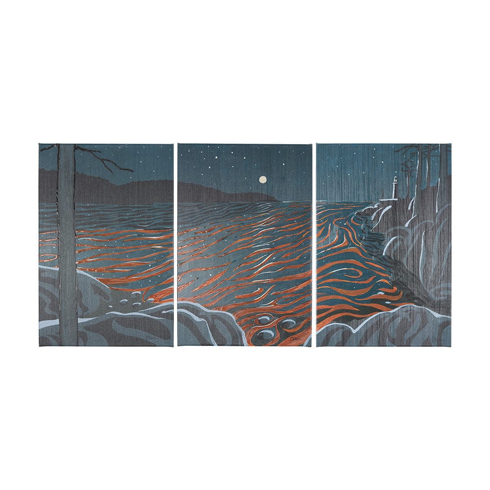Mercana - Sea bay at nitght II by Mercana Studio a Hand Embellished Textured Canvas - 102210-L view 9