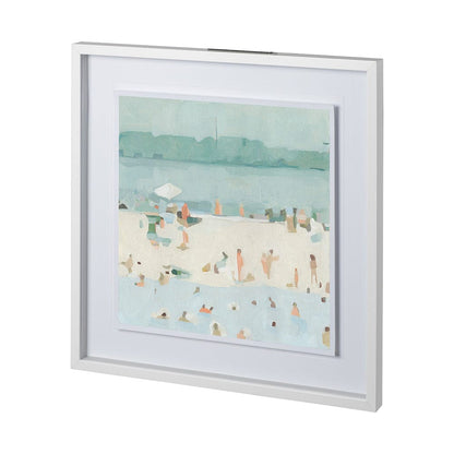 Mercana - Sea Glass Sandbar I by Emma Scarvey a Hand Embellished Textured Framed Art Print Matted under Glass - 12689 view 1