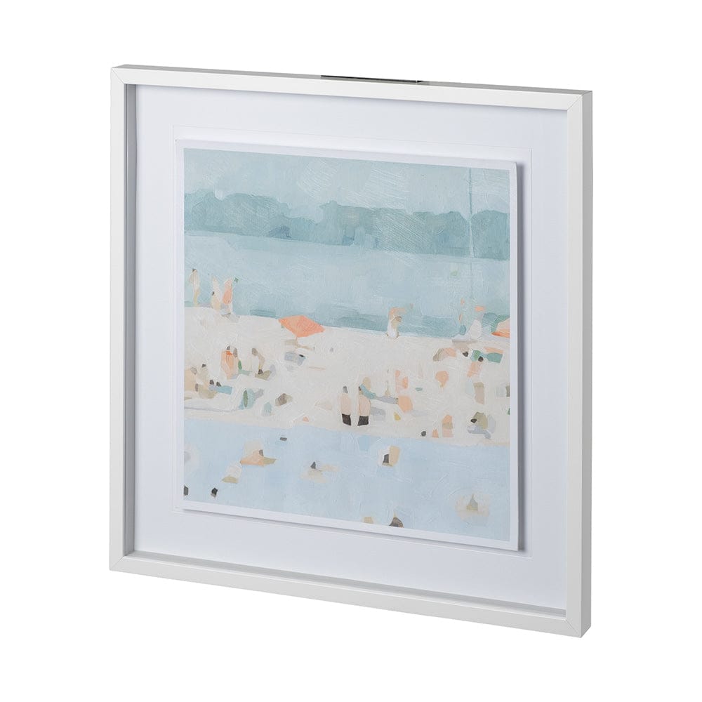 Mercana - Sea Glass Sandbar II by Emma Scarvey a Hand Embellished Textured Framed Art Print Matted under Glass - 12690 view 1