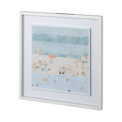 Mercana - Sea Glass Sandbar II by Emma Scarvey a Hand Embellished Textured Framed Art Print Matted under Glass - 12690 view 1