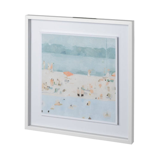Mercana - Sea Glass Sandbar II by Emma Scarvey a Hand Embellished Textured Framed Art Print Matted under Glass - 12690 view 1