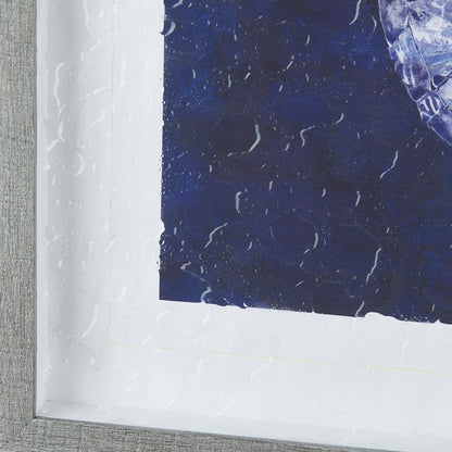 Mercana - Sea Turtle Shadow II by Grace Popp a Hand Embellished Textured Framed Art Print Matted under Glass - 10065 view 5