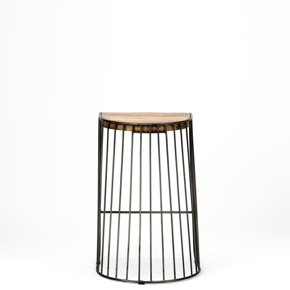 Mercana - Seagram 25.6" Seat Height Brown Wood Seat Black Metal Frame Stool - 68137_CLOSEOUT view 5