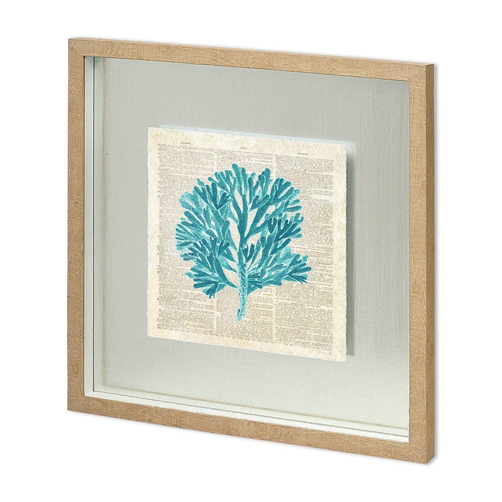 Mercana - Seaweed Pages by Christopher James a Hand Embellished Textured Framed Art Print Matted under Glass - 11475 view 1