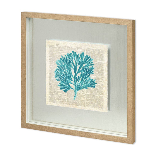 Mercana - Seaweed Pages by Christopher James a Hand Embellished Textured Framed Art Print Matted under Glass - 11475 view 1
