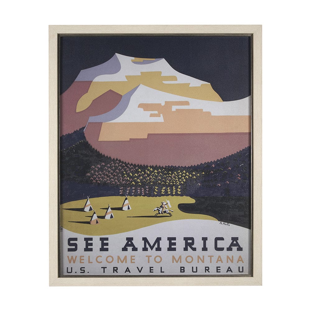 Mercana - See America by Vintage Collection a Hand Embellished Textured Framed Art Print - 15293 view 1