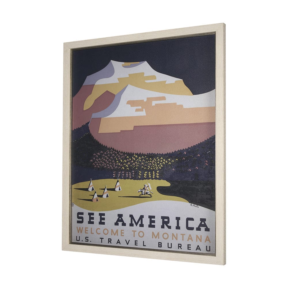 Mercana - See America by Vintage Collection a Hand Embellished Textured Framed Art Print - 15293 view 2