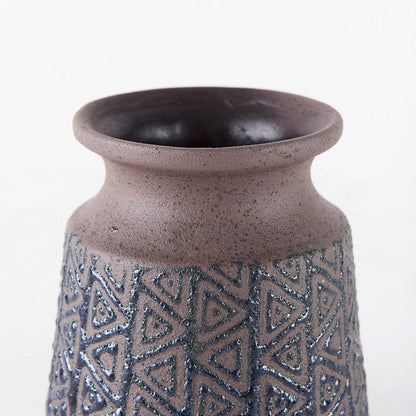 Mercana - Sefina I Small Brown/Black Patterned Ceramic Vase - 68013 view 4