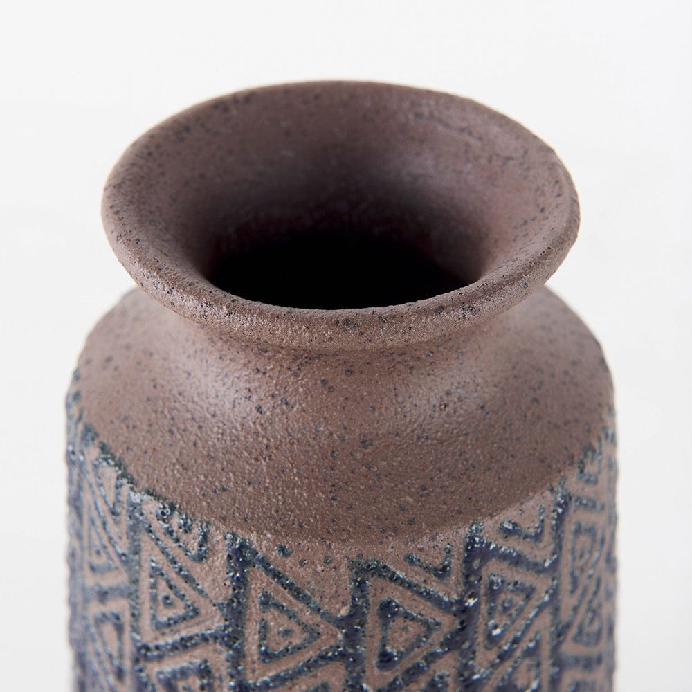 Mercana - Sefina II Medium Brown/Black Patterned Ceramic Vase - 68014 view 4