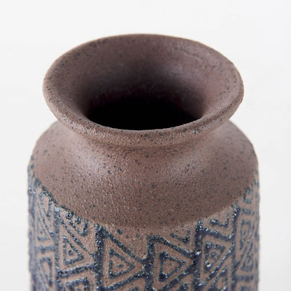 Mercana - Sefina II Medium Brown/Black Patterned Ceramic Vase - 68014 view 4