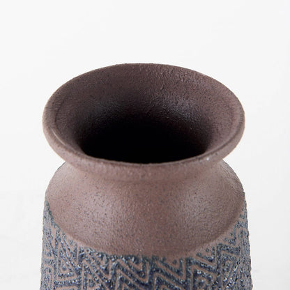 Mercana - Sefina III Large Brown/Black Patterned Ceramic Vase - 68015 view 4