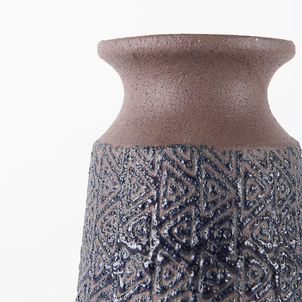 Mercana - Sefina III Large Brown/Black Patterned Ceramic Vase - 68015 view 5